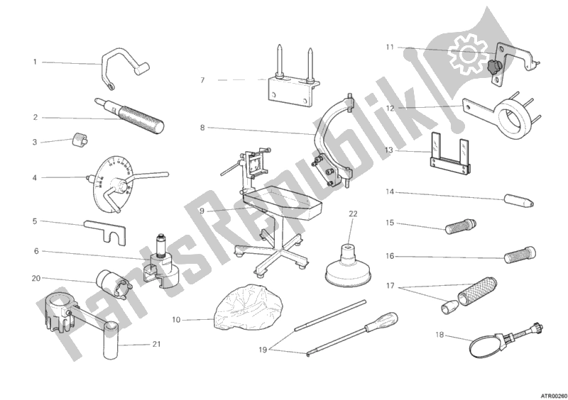 Toutes les pièces pour le Outils De Service D'atelier, Moteur I du Ducati Streetfighter 848 USA 2012